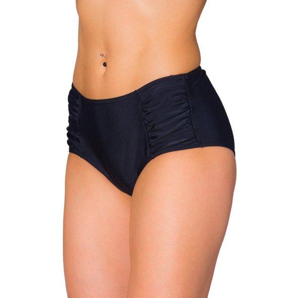 Aquarti Bikini-Hose Aquarti Damen Bikinihose Hotpants mit seitlichen Raffungen