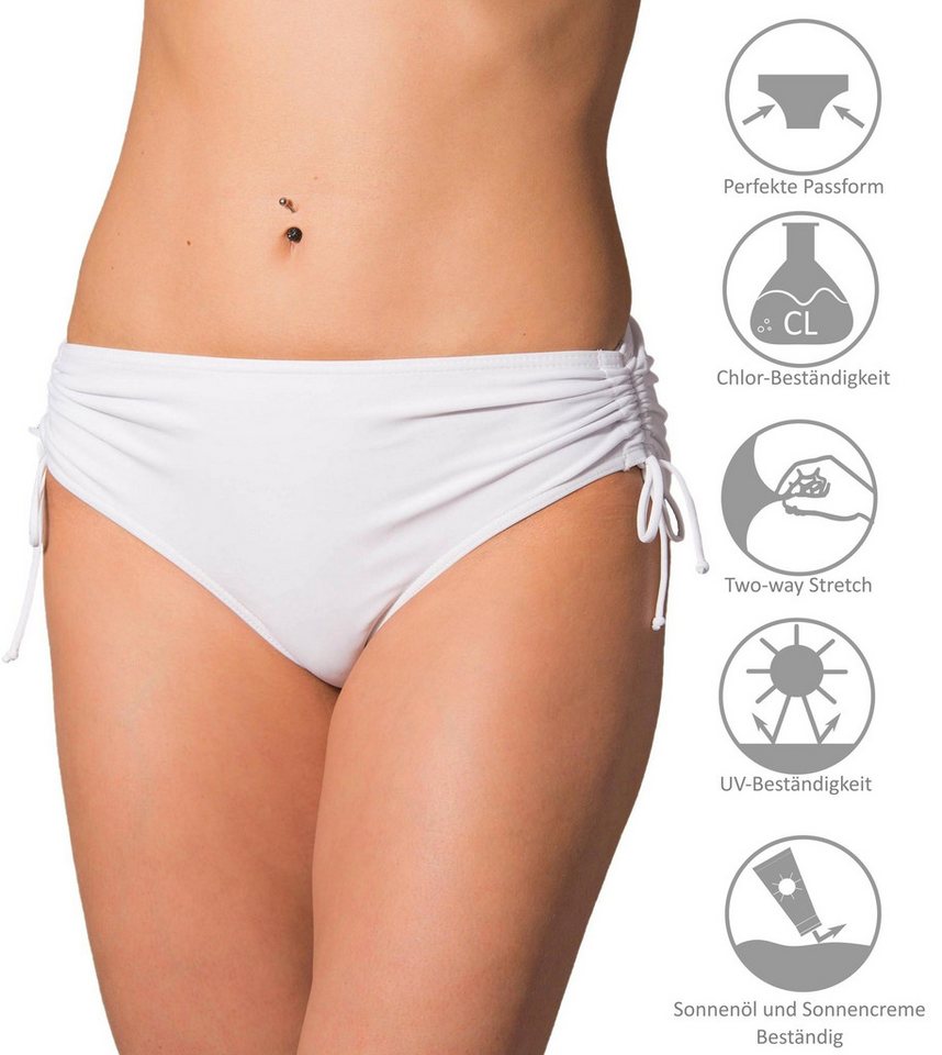Aquarti Bikini-Hose Aquarti Damen Bikinihose mit Raffung und Schnüren – Bild 4 von 5