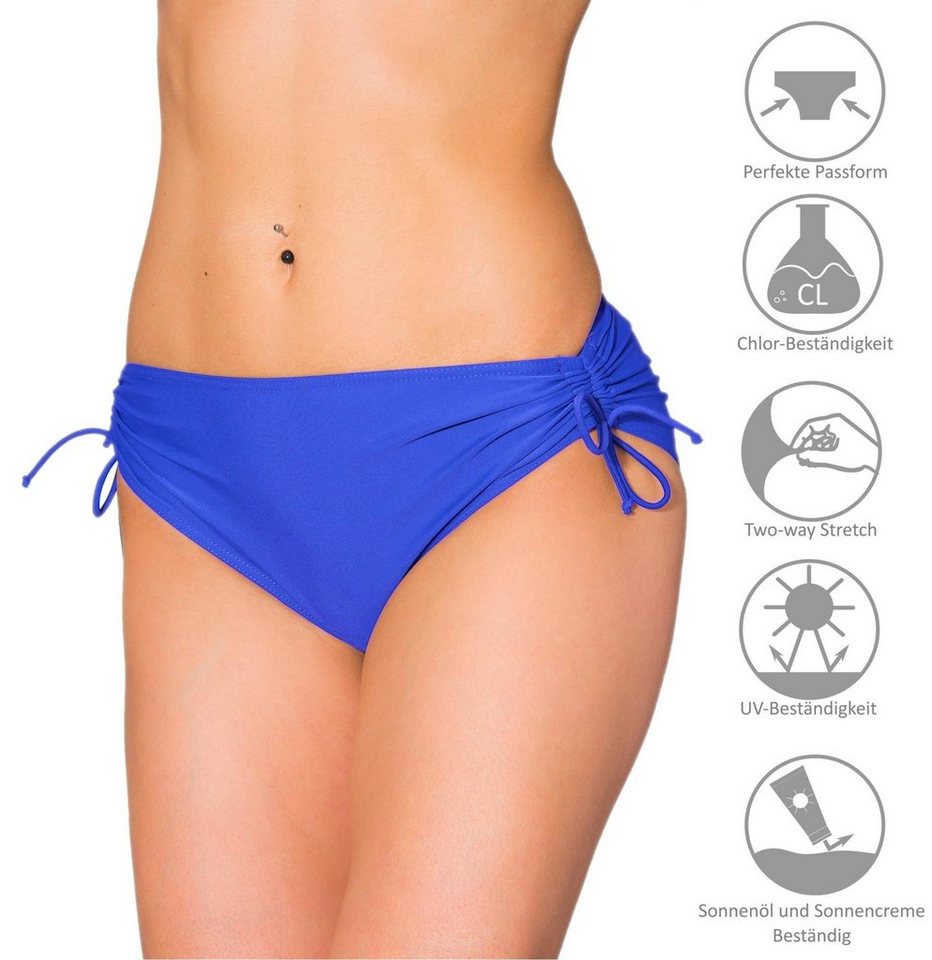 Aquarti Bikini-Hose Aquarti Damen Bikinihose mit Raffung und Schnüren – Bild 4 von 5