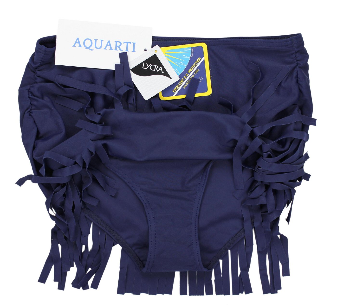 Aquarti Bikini-Hose Aquarti Damen Bikinihose mit Rock Seitliche Raffung – Bild 5 von 5