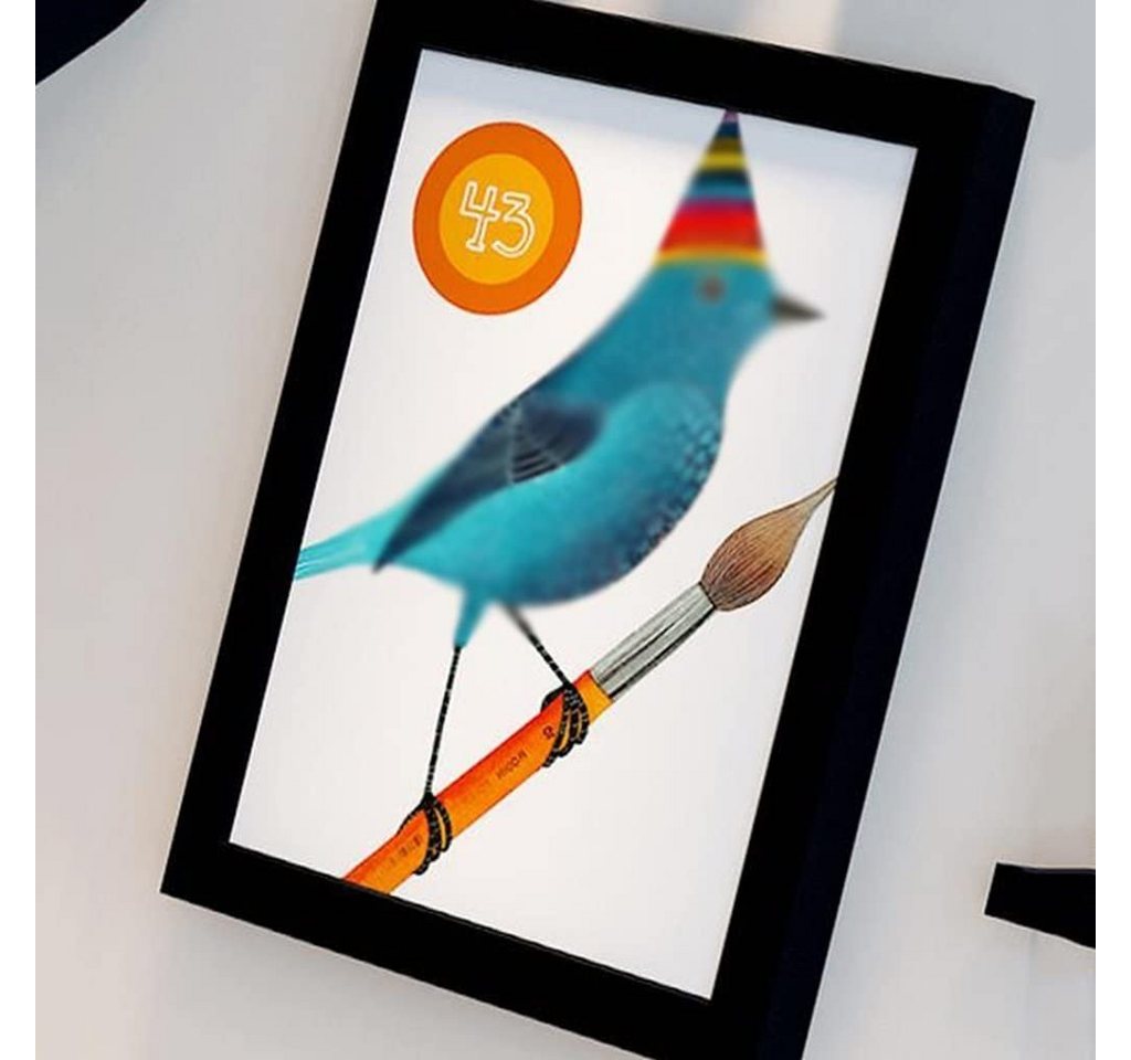 little dove Bild mit Rahmen little dove Kunststoff Bilderrahmen Rahmen Wand Dekoration – Bild 3 von 5
