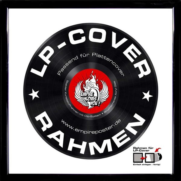 Bilderrahmen LP Plattencover Rahmen - Wechselrahmen - Profil: 15mm Kunststoff schwa