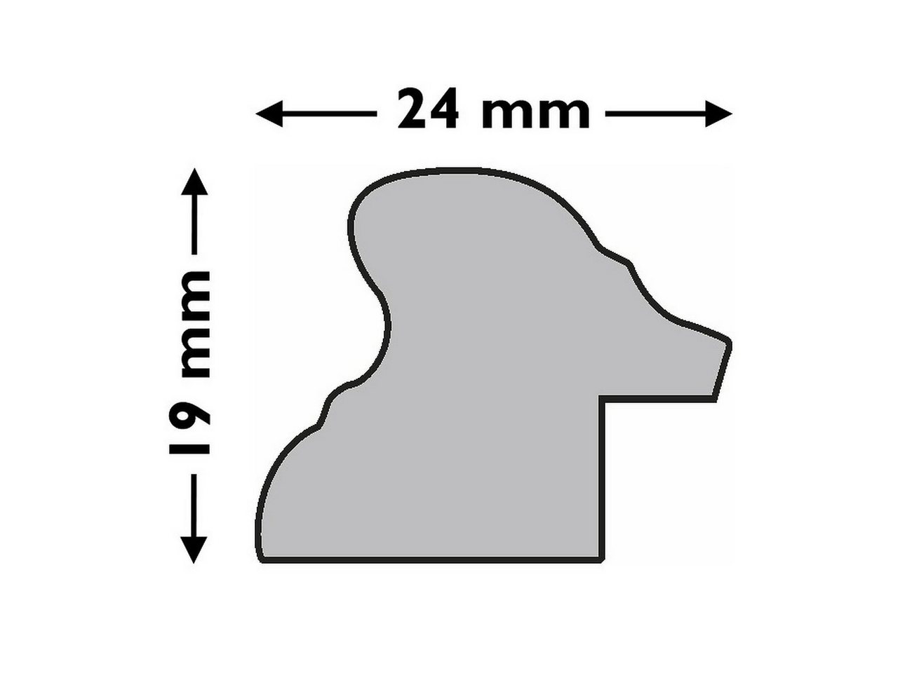 Bilderrahmen Neumann Einzelrahmen Ovalrahmen 9 x 13 cm bis 50 x 70 cm, mit Glas und Rückwand – Bild 3 von 4