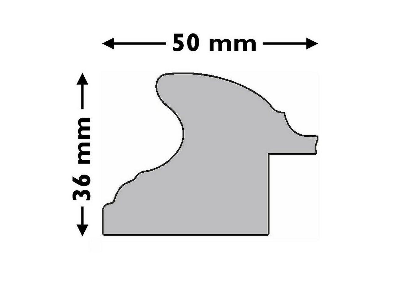 Bilderrahmen Neumann Einzelrahmen Ovalrahmen 9 x 13 cm bis 50 x 70 cm, mit Glas und Rückwand – Bild 4 von 4