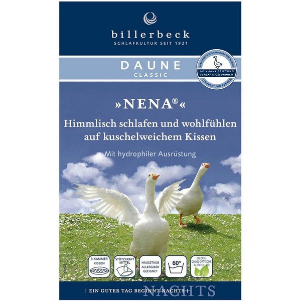 billerbeck 3-Kammer-Kopfkissen, Füllung: Füllung: Außenkammer: 90% Daunen, 10% Federn, Innenkammer: 85% Federn, 15% Daunen, Bezug: 100% Baumwolle