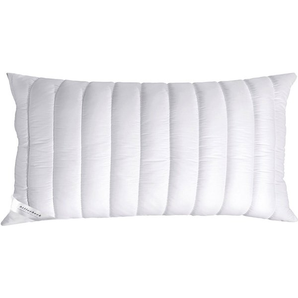 billerbeck Microfaserkissen Liliane, Kissen ist Allergiker freundlich (Hausstauballergiker), Füllung: FLOCKIS-Faserbällchen, Bezug: 100% Baumwolle, Seitenschläf