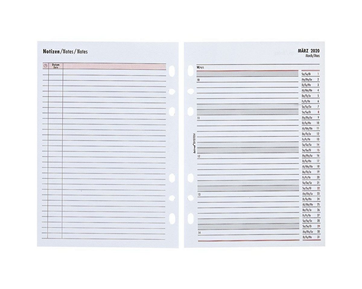 BIND Terminplaner 1 Woche = 2 Seiten, für 2027, 1 Woche = 2 Seiten – Bild 3 von 5
