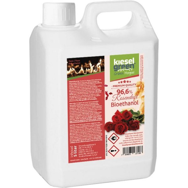 KieselGreen Bioethanol KieselGreen Bioethanol 5/10/25/50 Liter mit Duft für Ethanol-Kamin, 5 l