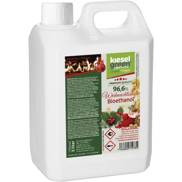 KieselGreen Bioethanol KieselGreen Bioethanol 5/10/25/50 Liter mit Duft für Ethanol-Kamin, 5 l