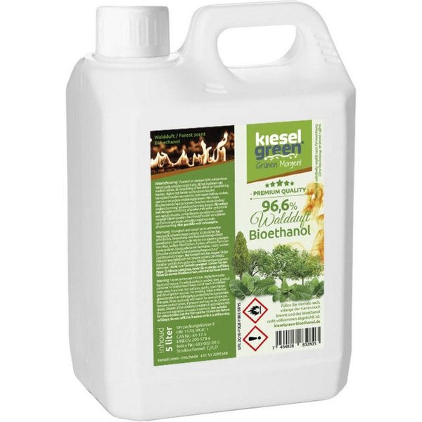 KieselGreen Bioethanol KieselGreen Bioethanol 5/10/25/50 Liter mit Duft für Ethanol-Kamin, 5 l