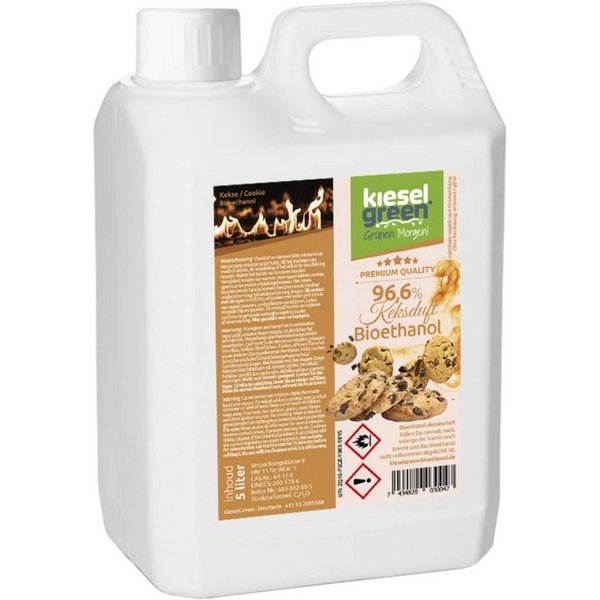KieselGreen Bioethanol KieselGreen Bioethanol 5/10/25/50 Liter mit Duft für Ethanol-Kamin, 5 l