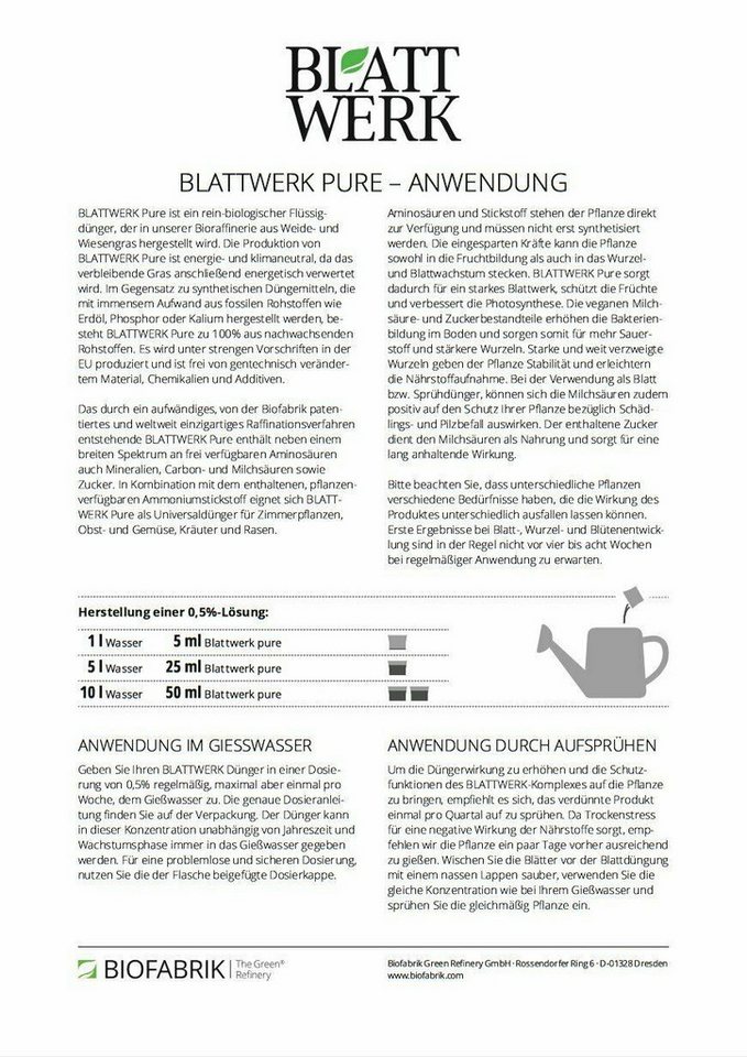 BIOFABRIK Bio-Erde BLATTWERK Dünger, Biodünger, Universaldünger vegan, (1-St) – Bild 5 von 5