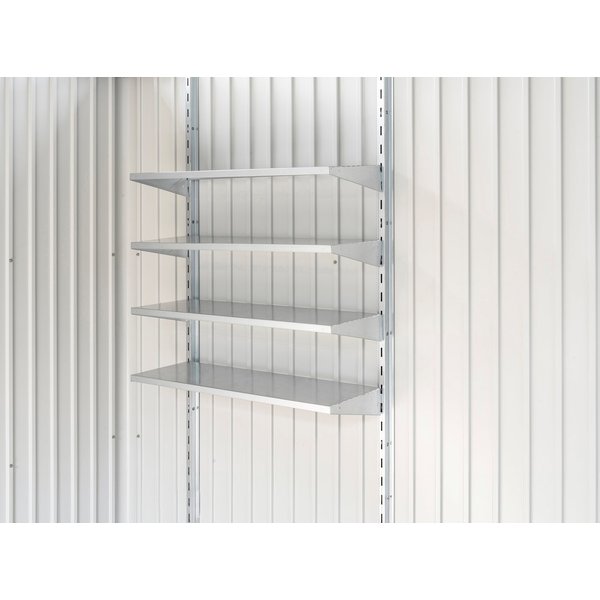 Biohort Wandregal, 4 Regalböden Standard, für Gerätehaus, Geräteschrank