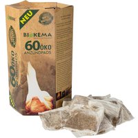 BIOKEMA Kaminanzünder Pads aus Biomasse und Stroh, 60 Stück