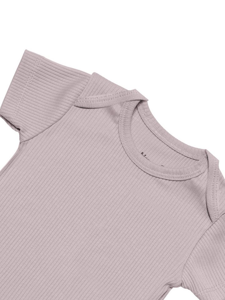 biorganic Kurzarmbody Ripp (3er Pack), Mehrfarbig, Unisex, Baby Body für Jungen und Mädchen (Set, 4-tlg., 3er-Pack Bodys & 1 Beutel) gerippte Textilstruktur (Ri – Bild 3 von 5