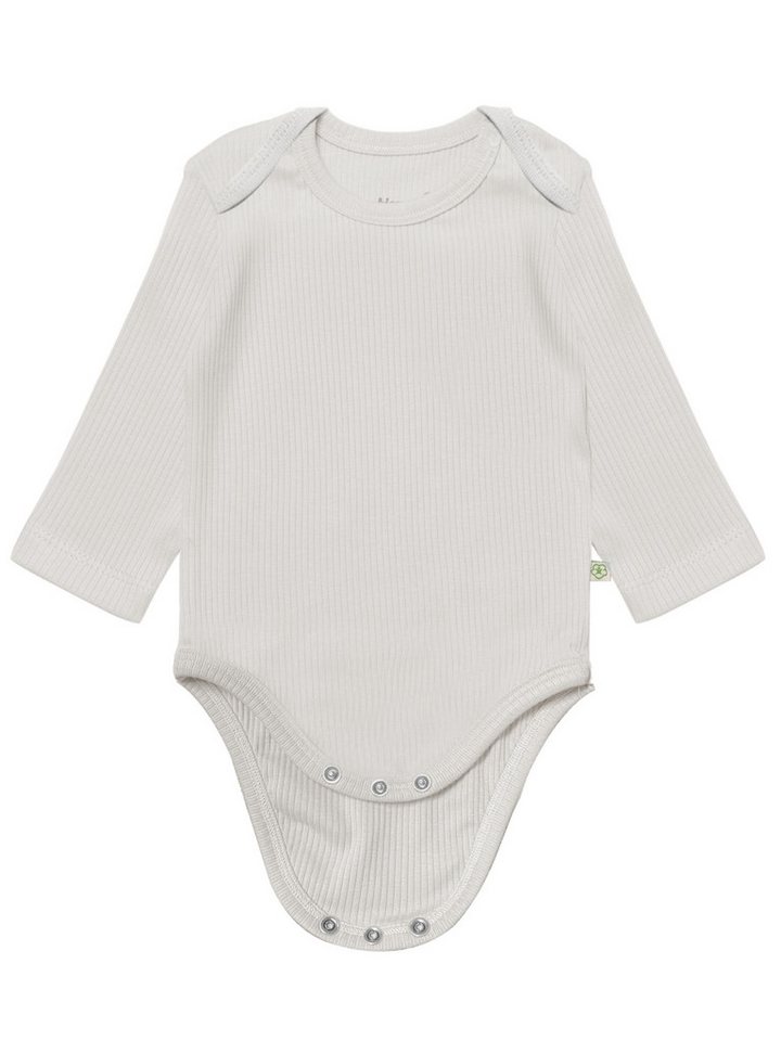 biorganic Langarmbody Ripp (3er Pack), Mehrfarbig, Unisex, Baby Body für Jungen und Mädchen (Set, 4-tlg., 3er-Pack Bodys & 1 Beutel) gerippte Textilstruktur (Ri – Bild 4 von 5
