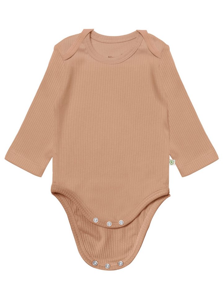 biorganic Langarmbody Ripp (3er Pack), Mehrfarbig, Unisex, Baby Body für Jungen und Mädchen (Set, 4-tlg., 3er-Pack Bodys & 1 Beutel) gerippte Textilstruktur (Ri – Bild 5 von 5