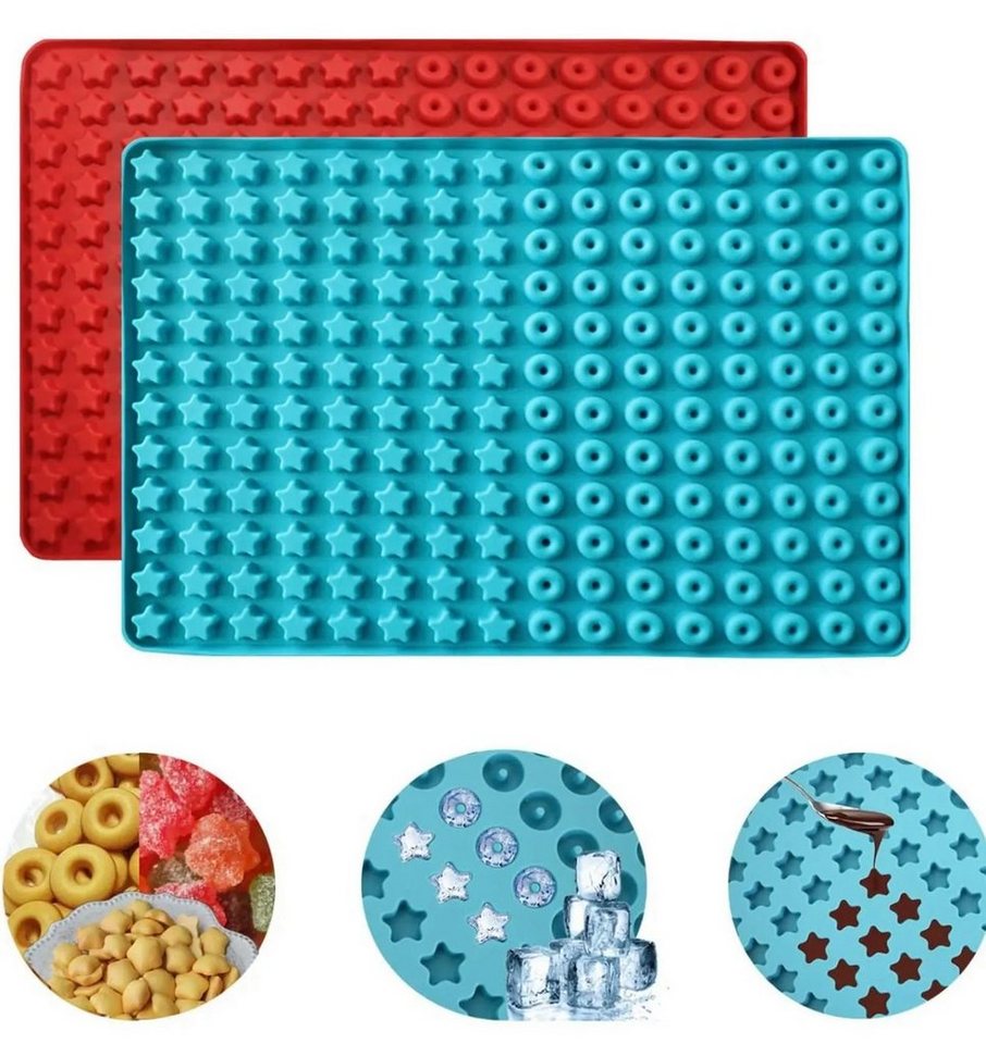Bioscen Backmatte PetDelight Stars & Donuts: Silikon Backmatte für köstliche Hundekekse, Silikon (Backmatte) – Bild 2 von 4
