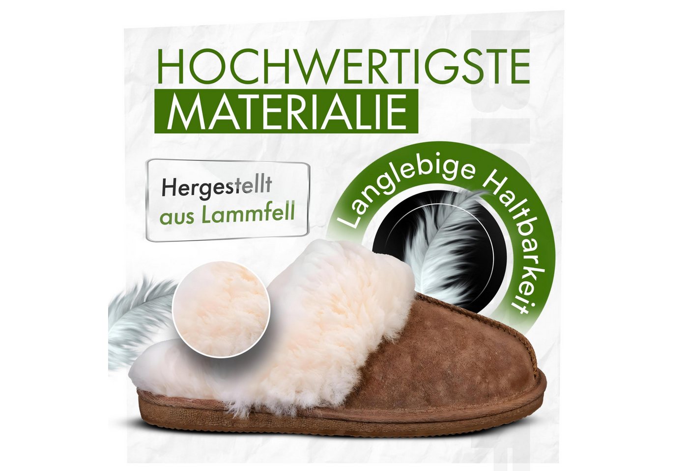 Biosoft Comfort & Easy Walk Biosoft Lammfell Hausschuhe Damen Größe 37 - 41, Lammfell Hausschuhe Hausschuh – Bild 4 von 5