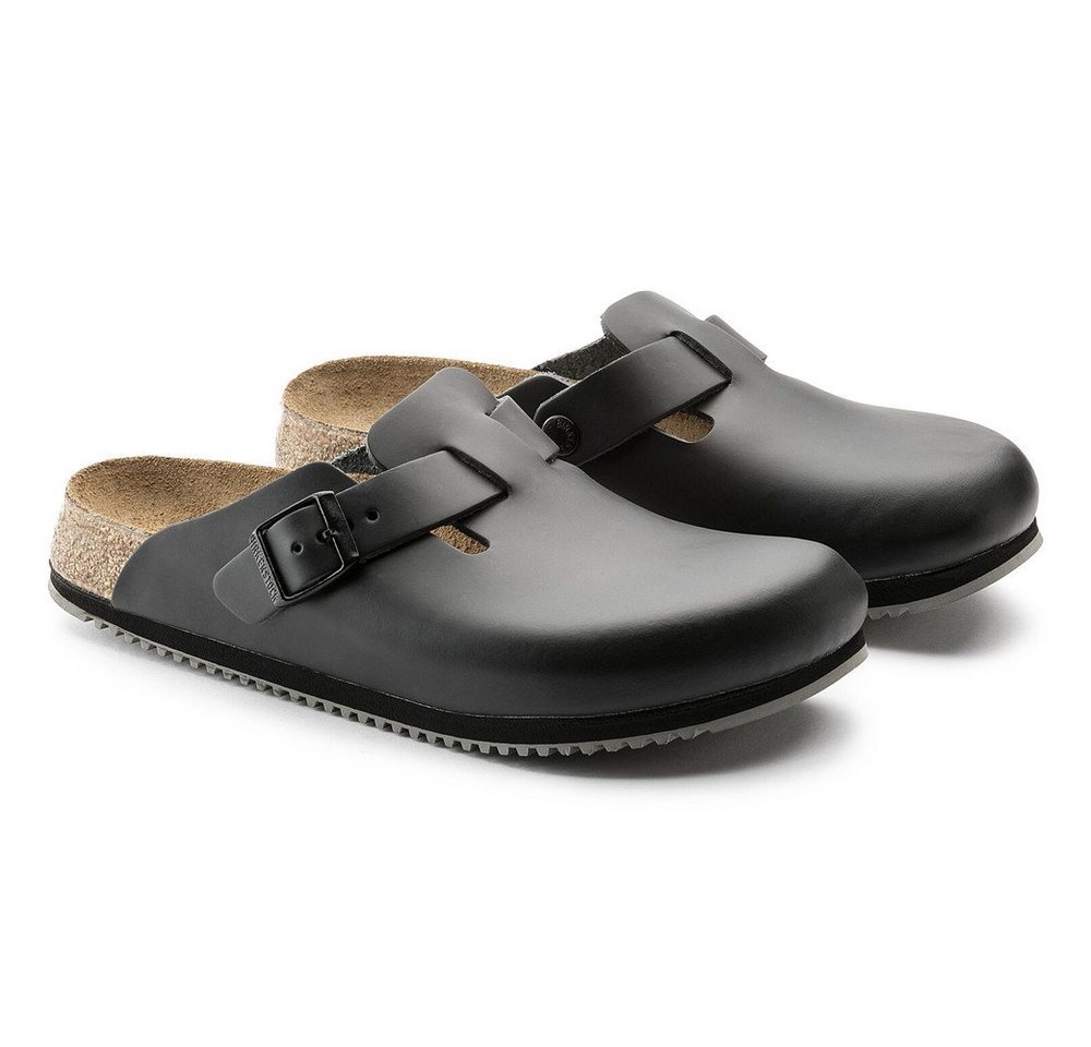 Birkenstock Clog Boston Super Grip, Naturleder, schwarz Pantolette – Bild 4 von 5