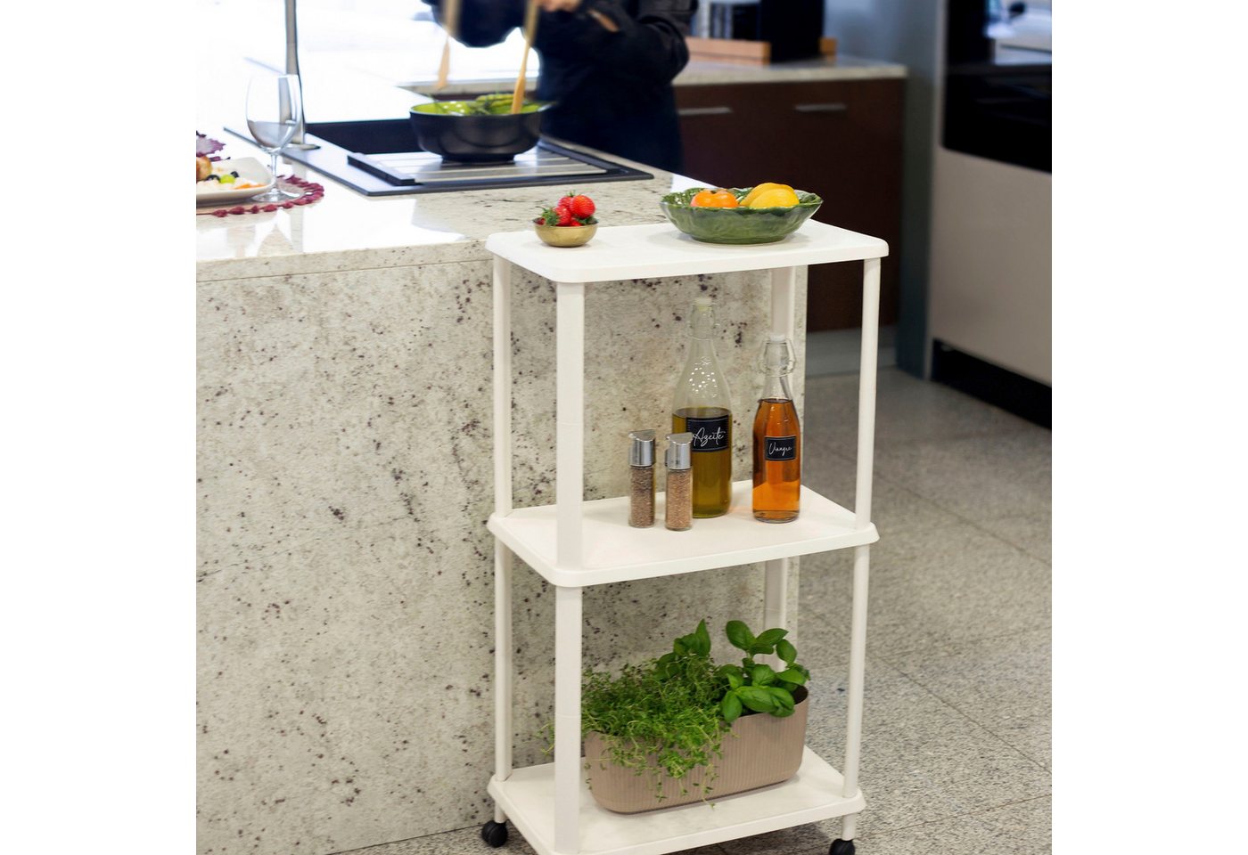 Bischof Badregal Amico II, Stabil, mobil, agil und zu 100% aus recycletem Material. – Bild 4 von 5