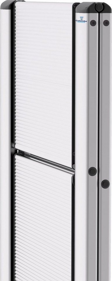 Bischof Colombo Trittleiter Leonardo 2, 3-stufig, klappbar, rutschfeste Stufen, Tragkraft 150 kg – Bild 3 von 5