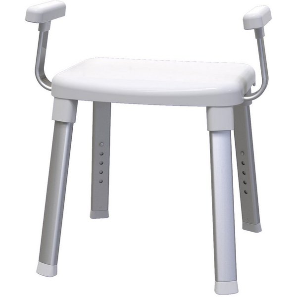 Bischof Dusch- und Badhocker Splash 2.0, belastbar bis 150 kg, rutschfester Stand, TÜV/GS geprüft, mit Armlehnen