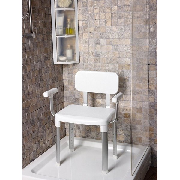 Bischof Dusch- und Badhocker Splash Comfort Xtra, belastbar bis 150 kg, höhenverstellbar, TÜV-GS