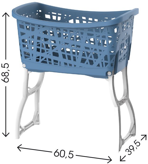 Bischof Wäschekorb, mit Standteilen, Tragegriffen, ergonomische Form – Bild 4 von 5