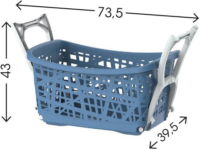 Bischof Wäschekorb, mit Standteilen, Tragegriffen, ergonomische Form – Bild 5 von 5