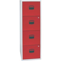 Bisley Home Container 4 HR Schübe grau/rot