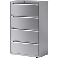 BISLEY Registraturschrank 2-bahnig, 4 Schubladen silber