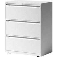 BISLEY Registraturschrank 2-bahnig, 3 Schubladen verkehrsweiß