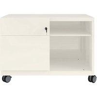 BISLEY Rollcontainer "Caddy Note™" Schubladen und Ziehgriff links, verkehrsweiß