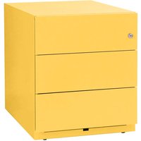 BISLEY Rollcontainer "Note" mit 3 Schubladen T 56,5 cm zinkgelb