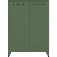 BISLEY Sideboard "Fern" 2 Fachböden, B80xT40xH110cm, olivgrün