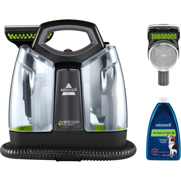 Bissell Wasch-Sauger 37288, Fleckenreiniger SpotClean Pet Select, leicht, kompakt, 330 W, beutellos, Haustieraufsatz, reinigt Flecken auf Teppich, Polster, Trep