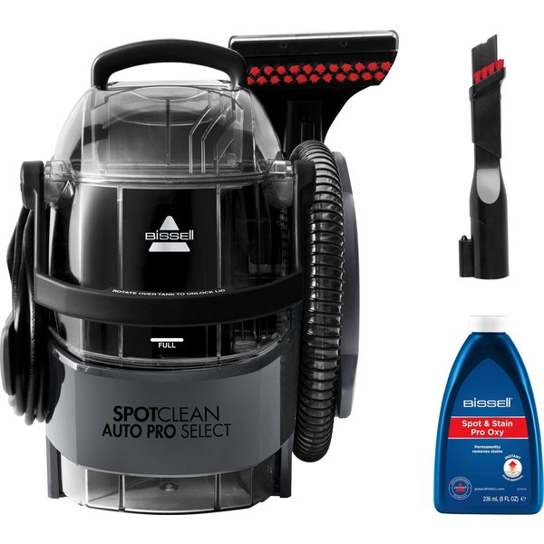 Bissell Wasch-Sauger 3730N, SpotClean Auto Pro Select, leistungsstark, Dual-XLTank, 750 W, beutellos, >15kPa, inkl Fugendüse, reinigt Flecken auf Teppich, Polst