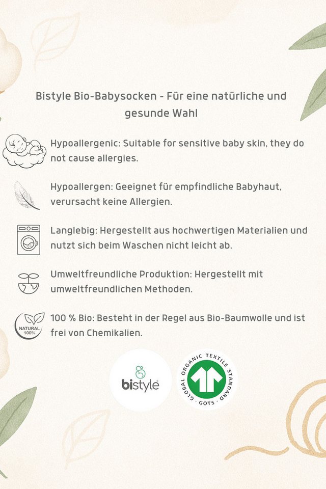 bistyle ABS-Socken Baby Tennissocken 4er Pack, Frottee Socken, Anti-Rutsch (Set, 4er Pack) – Bild 5 von 5