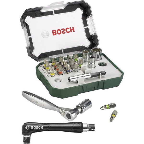 Bosch Accessories Bit-Set Bosch Accessories Promoline 2607017392 Bit-Set 27teilig Schlitz, Kreuz