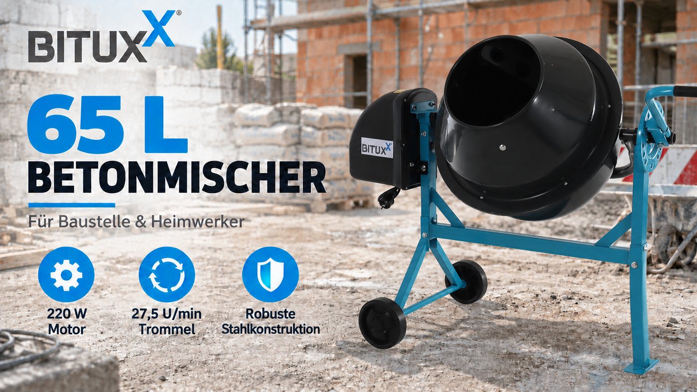 Bituxx Betonmischer 65L, (MS-17198) – Bild 2 von 5