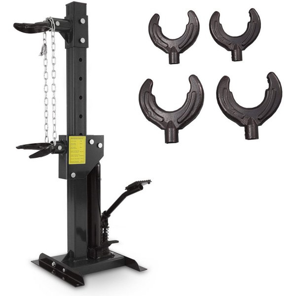 Bituxx Demontagewerkzeug Federbeinspanner Hydraulisch 3T Schwarz, B: 35 cm, L: 34 cm, (5-tlg., MS-19530)