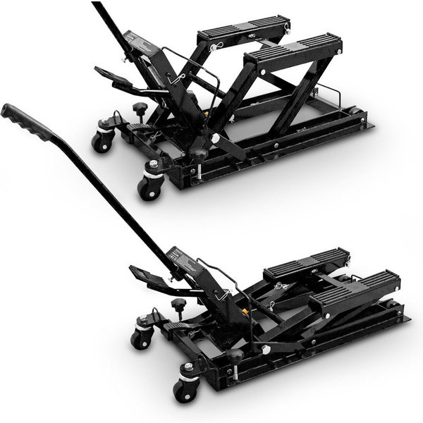 Bituxx Motorradheber hydraulisch 11,5-37,5cm bis 680kg Schwarz, max. Hubhöhe: 37.5 cm, MS-19735
