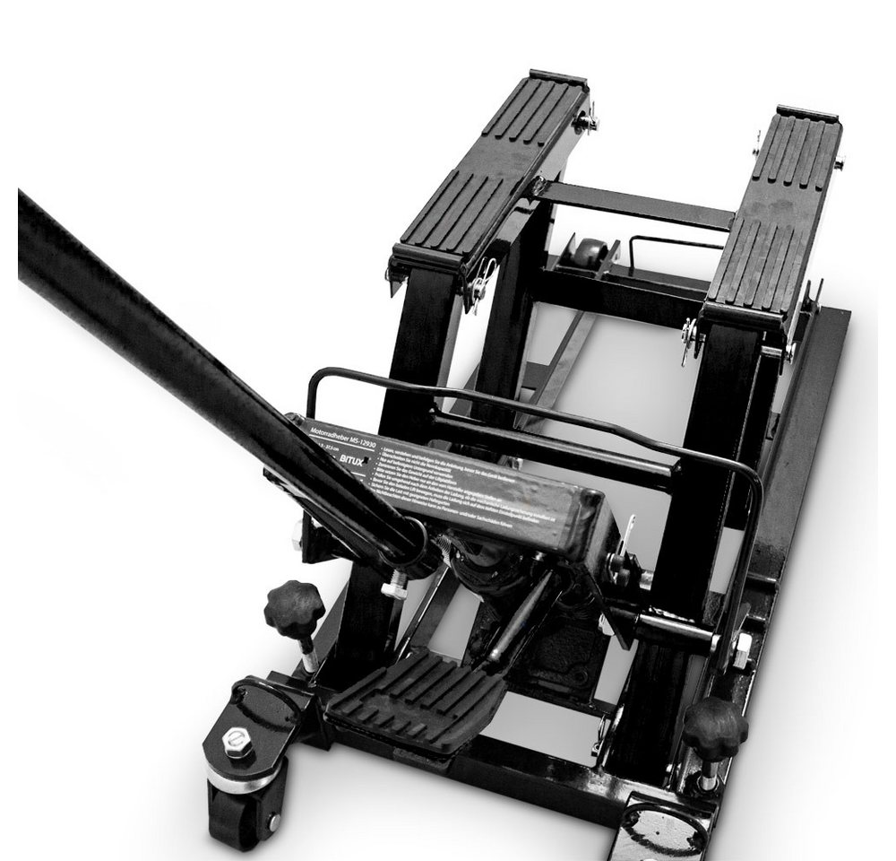 Bituxx Motorradheber hydraulisch 11,5-37,5cm bis 680kg Schwarz, max. Hubhöhe: 37.5 cm, MS-19735 – Bild 4 von 5