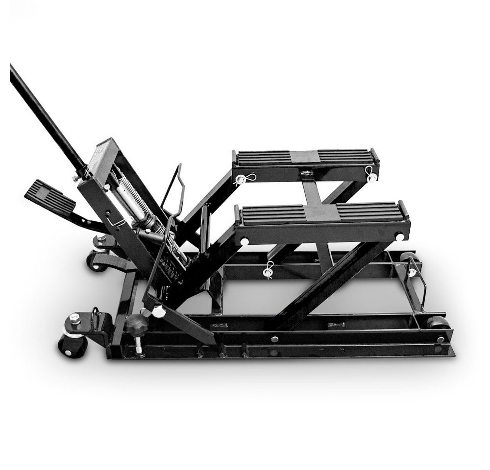 Bituxx Motorradheber hydraulisch 11,5-37,5cm bis 680kg Schwarz, max. Hubhöhe: 37.5 cm, MS-19735 – Bild 5 von 5