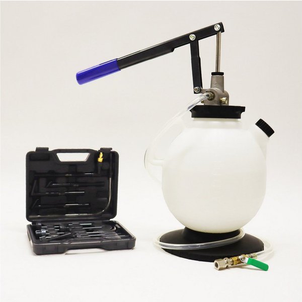 Bituxx Ölabsaugpumpe Getriebeöl Einfüllgerät mit Handpumpe 7.5L (MS-19595), robuste Handpumpe