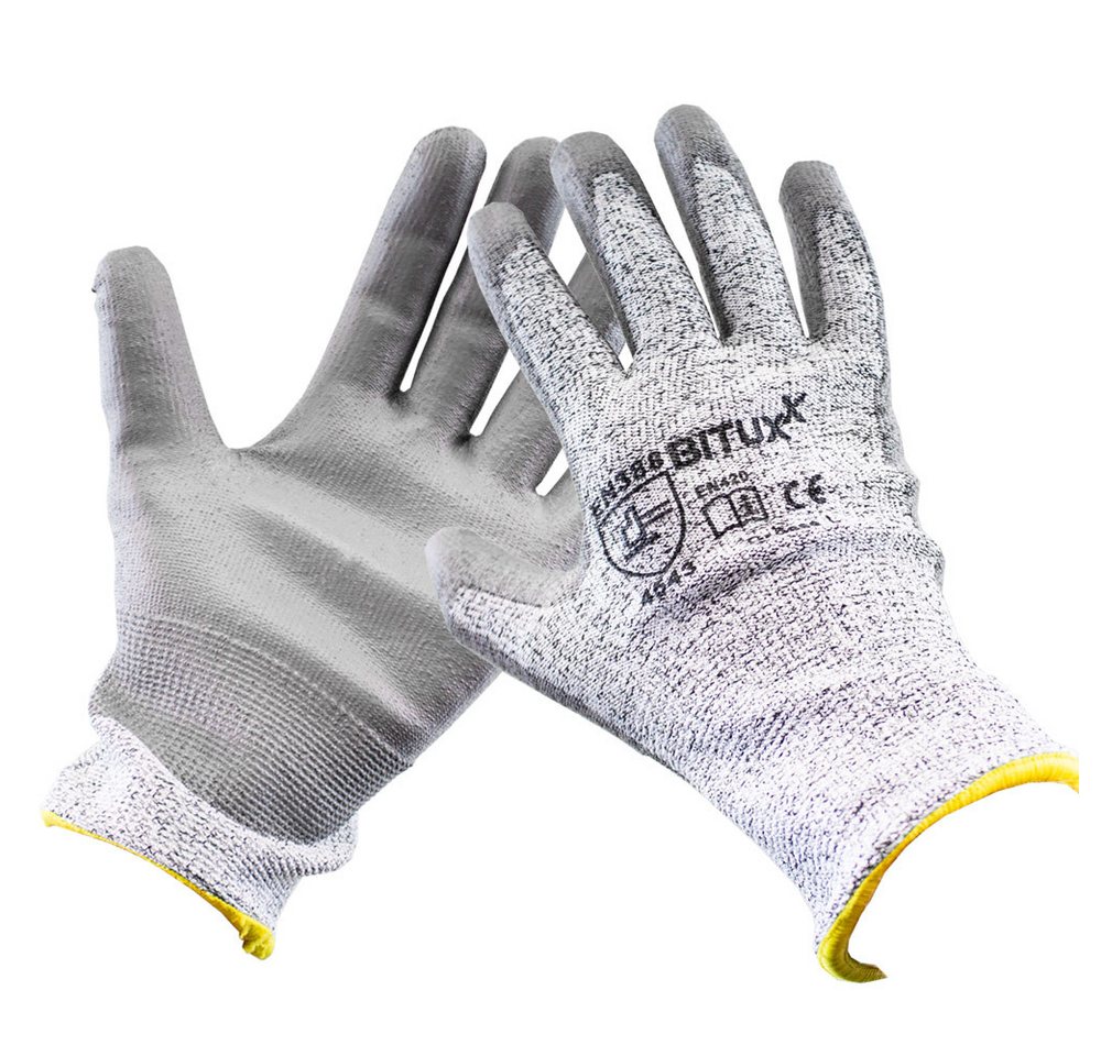 Bituxx Schnittschutzhandschuhe Schnittschutz Handschuhe Größe M (8) (MS-17675) – Bild 2 von 5