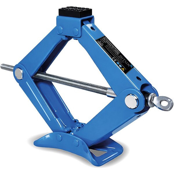 Bituxx Wagenheber mechanisch 10,5-38cm bis 2000kg mit Handkurbel, max. Hubhöhe: 38 cm, MS-18863, mit Handkurbel