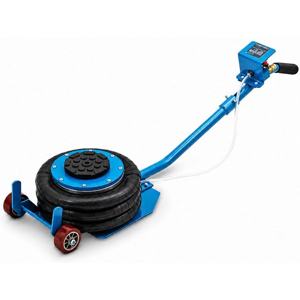 Bituxx Wagenheber pneumatisch 14,5-40cm bis 3000kg mit Transportrollen Blau, max. Hubhöhe: 40 cm, MS-17230, 1/4 Zoll Druckluftanschluss