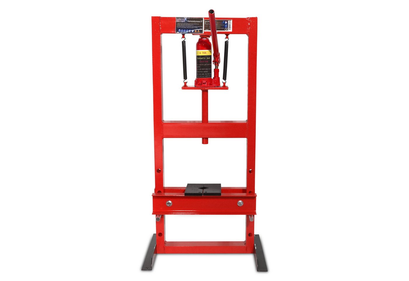 Bituxx Werkstattpresse 6T Rot, MS-19523 – Bild 2 von 5